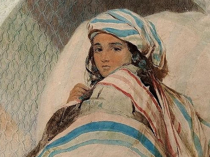 1814-Henry Tidey - Ritratto di una ragazza nordafricana